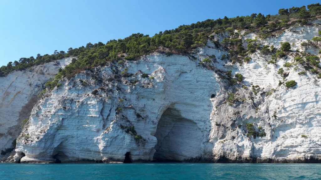 Grotta a Sud di Vieste in Gommone