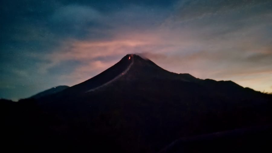 Merapi di notte
