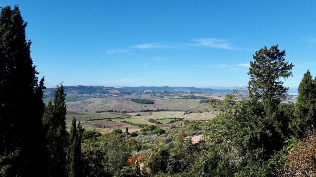 Panorama da Pienza sulla Val d'Orcia