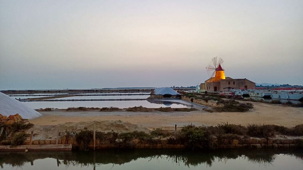 Tramonto alle Saline di Marsala